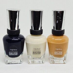 SALLY HANSEN COMPLETE SALON MANICURE NAIL POLISH LOT OF 3 ASSORTED COLORS $36